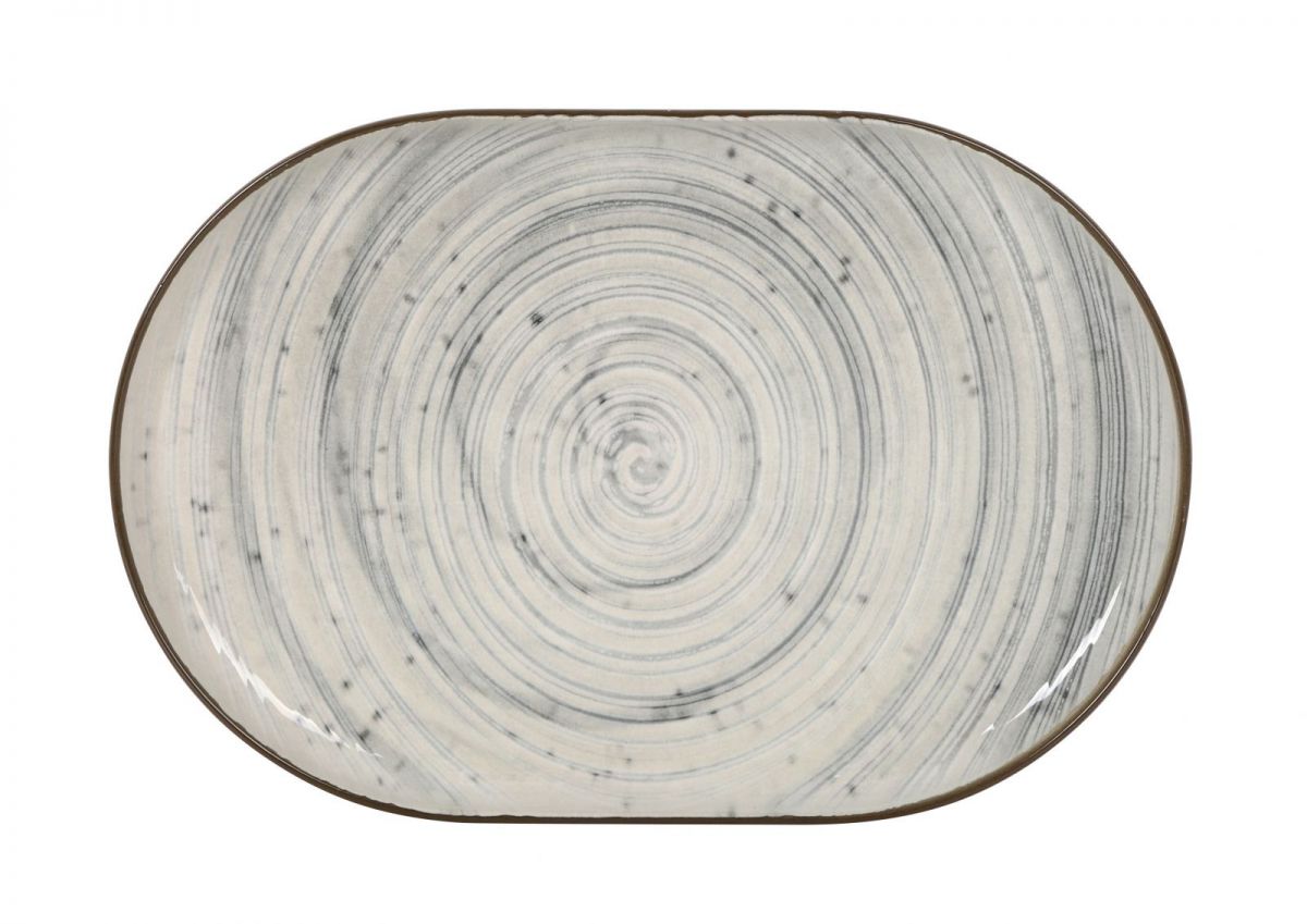 Farfurie ovală LA MEDITERRANEA Vortex, 30x20 cm, porțelan