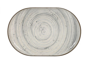 Farfurie ovală LA MEDITERRANEA Vortex, 30x20 cm, porțelan