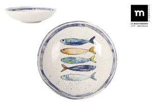 Farfurie adanca LA MEDITERRANEA Peixe, 21 cm, portelan