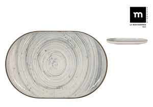 Farfurie ovală LA MEDITERRANEA Vortex, 30x20 cm, porțelan