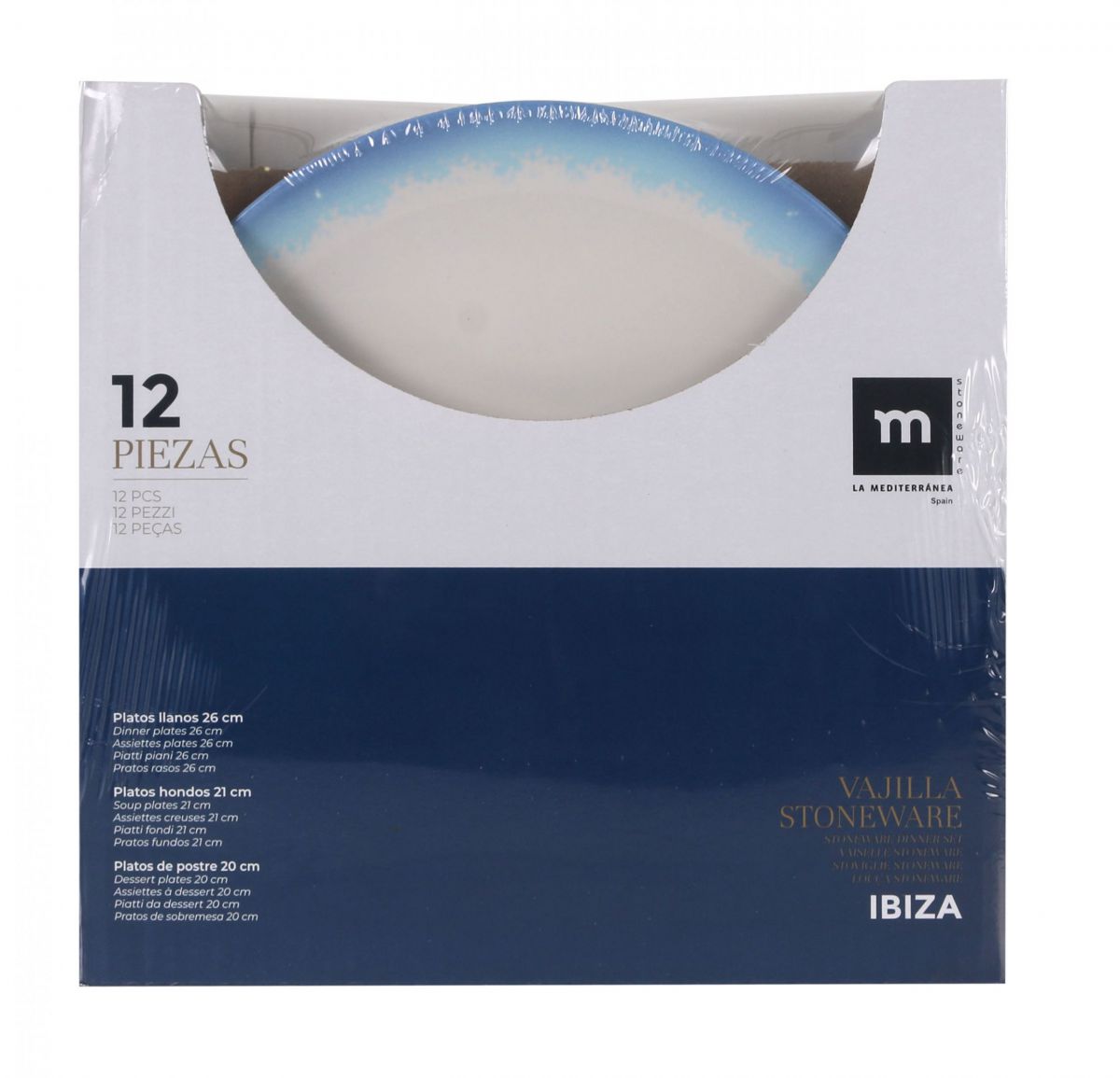 Set de masă LA MEDITERRANEA Ibiza, 12 piese, porțelan