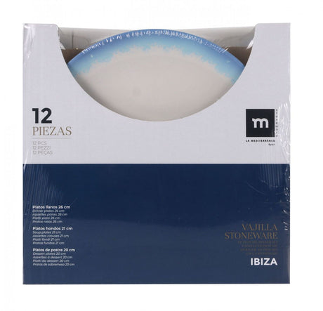 Set de masă LA MEDITERRANEA Ibiza, 12 piese, porțelan