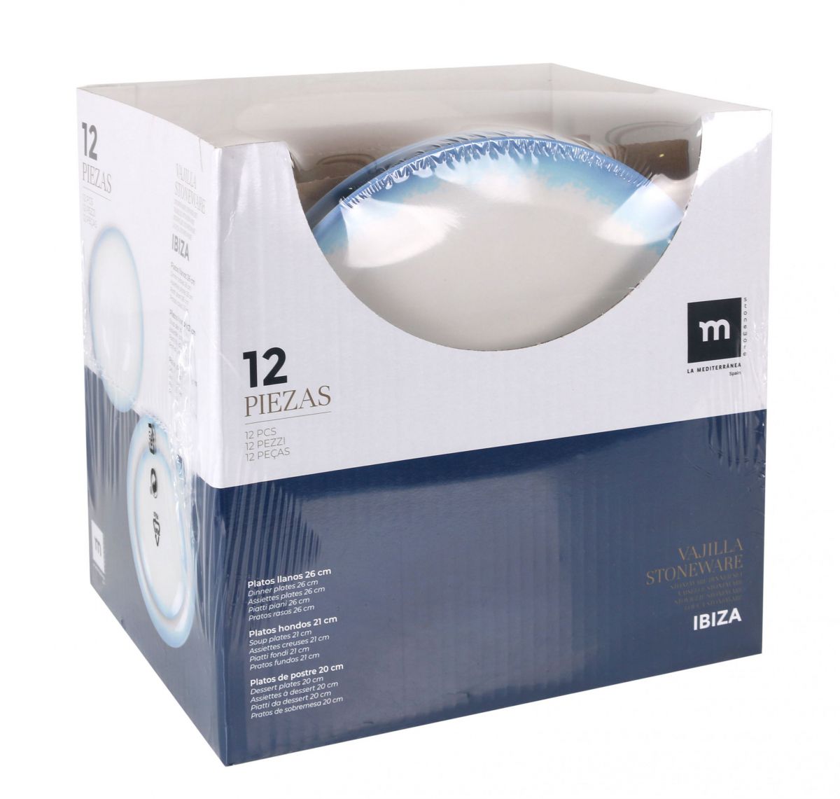 Set de masă LA MEDITERRANEA Ibiza, 12 piese, porțelan