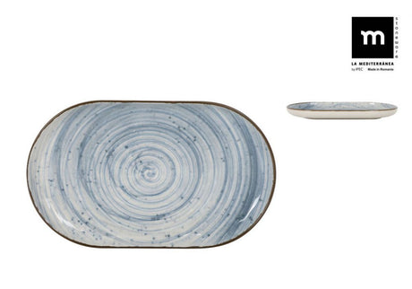 Platou oval LA MEDITERRANEA Swirl, Porțelan