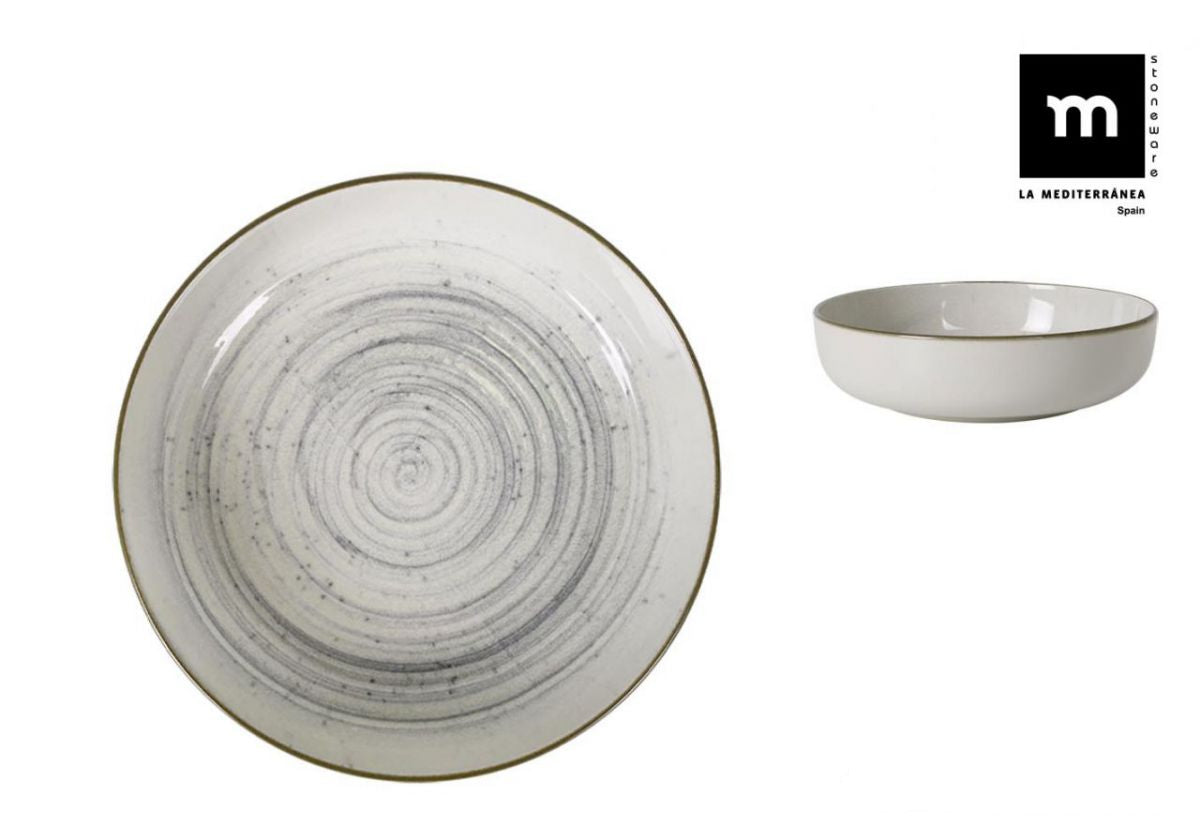 Bol adânc LA MEDITERRANEA Vortex, 18 cm, porțelan