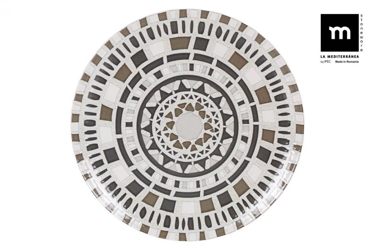Platou rotund LA MEDITERRANEA Barroc, 33 cm, porțelan