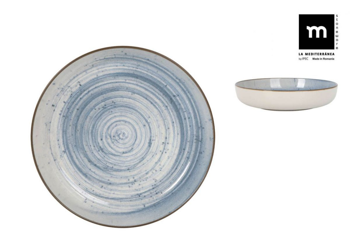 Bol adânc LA MEDITERRANEA Swirl, 23 cm, porțelan