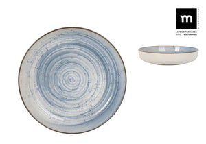 Bol adânc LA MEDITERRANEA Swirl, 23 cm, porțelan