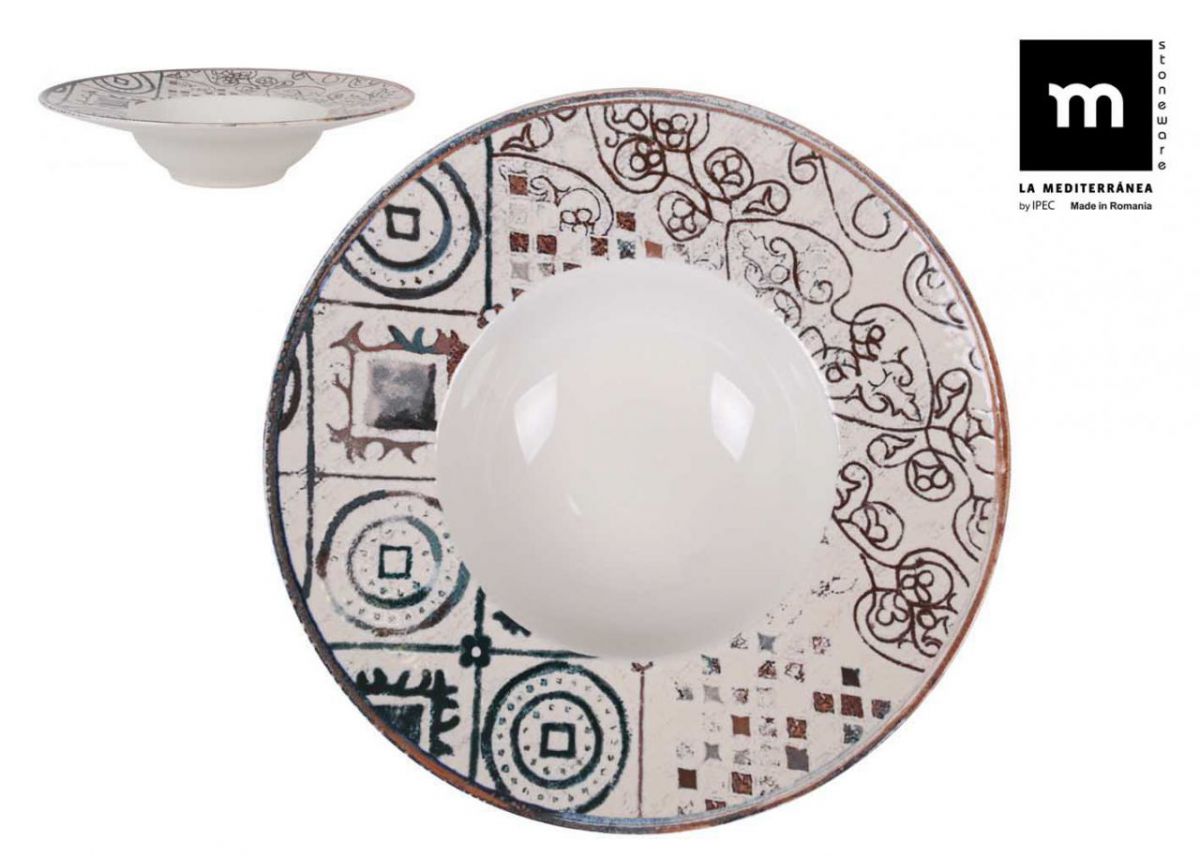 Bol adânc LA MEDITERRANEA Grecia, 28 cm, porțelan