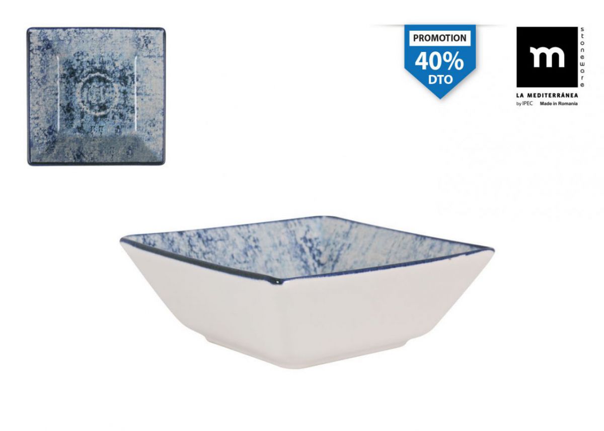 Bol adânc LA MEDITERRANEA Electra, 13x13 cm, porțelan