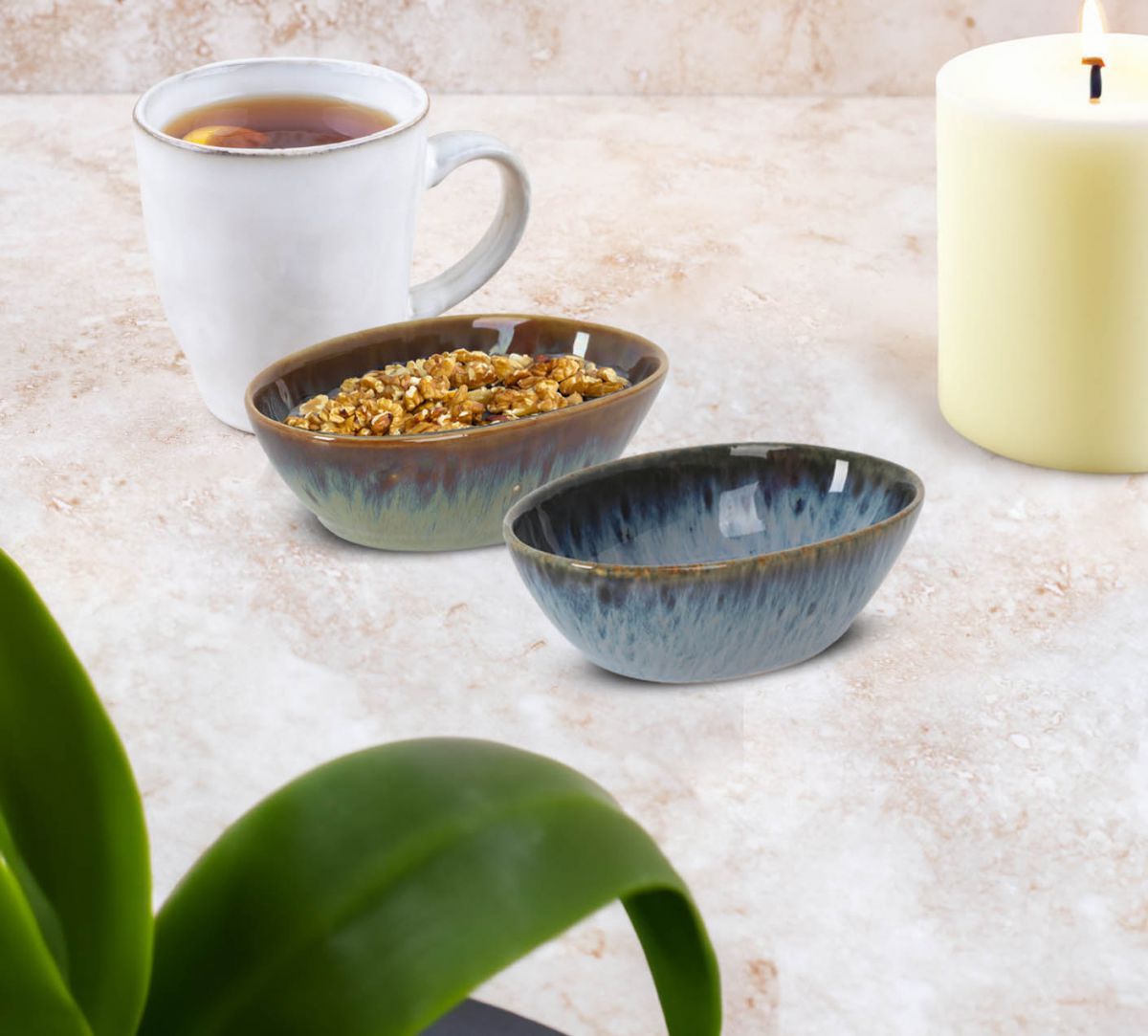 Set boluri LA MEDITERRANEA Itchy, 14x9x4 cm, Porțelan, 2 buc.