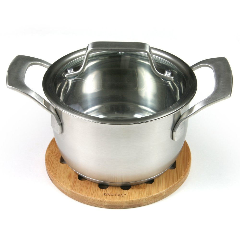 Set suporturi pentru vase KingHoff 1215, bambus