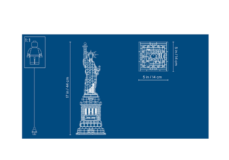 LEGO® Architecture, Statuia Libertății 21042, 1685 de piese