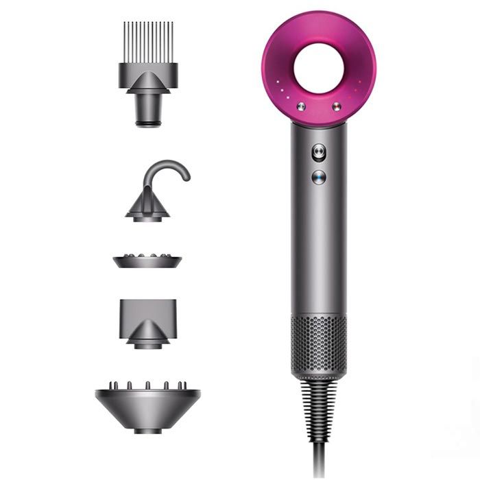 Uscător de păr Dyson Supersonic HD07 Iron/Fuchsia Edition, 1600W, Gri/Roz