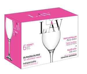 Set pahare de vin LAV Misket, 365 ml, 6 buc.