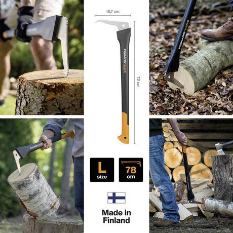 Instrumentul Fiskars WoodXpert XA22 pentru mutarea buștenilor