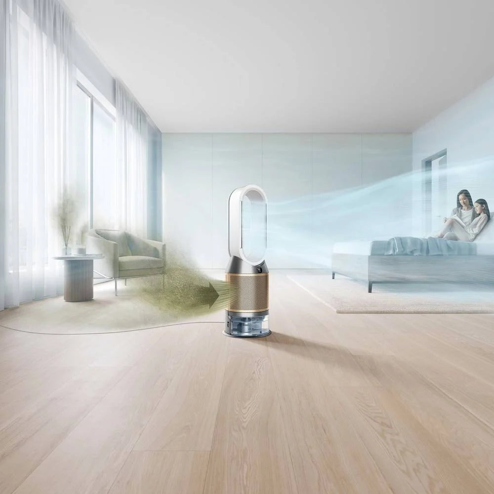 Purificator de aer Dyson PH04, WiFi, Bluetooth, 10 niveluri de viteză, filtru HEPA H13, telecomandă magnetică, auriu