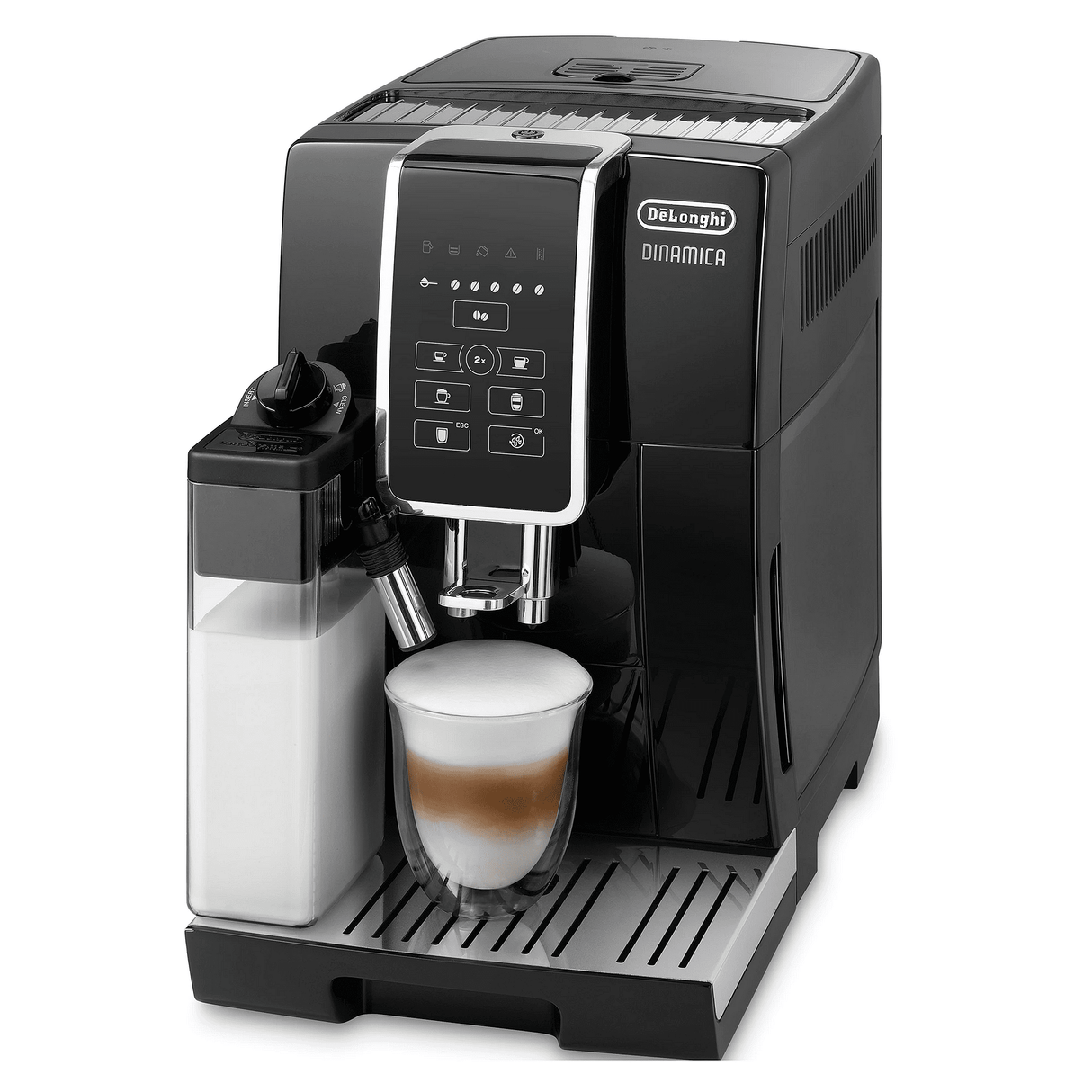 Espressor Delonghi Dinamica ECAM 350.50.B, 1450W, 1.8 l, 15 bare, LatteCrema, Negru