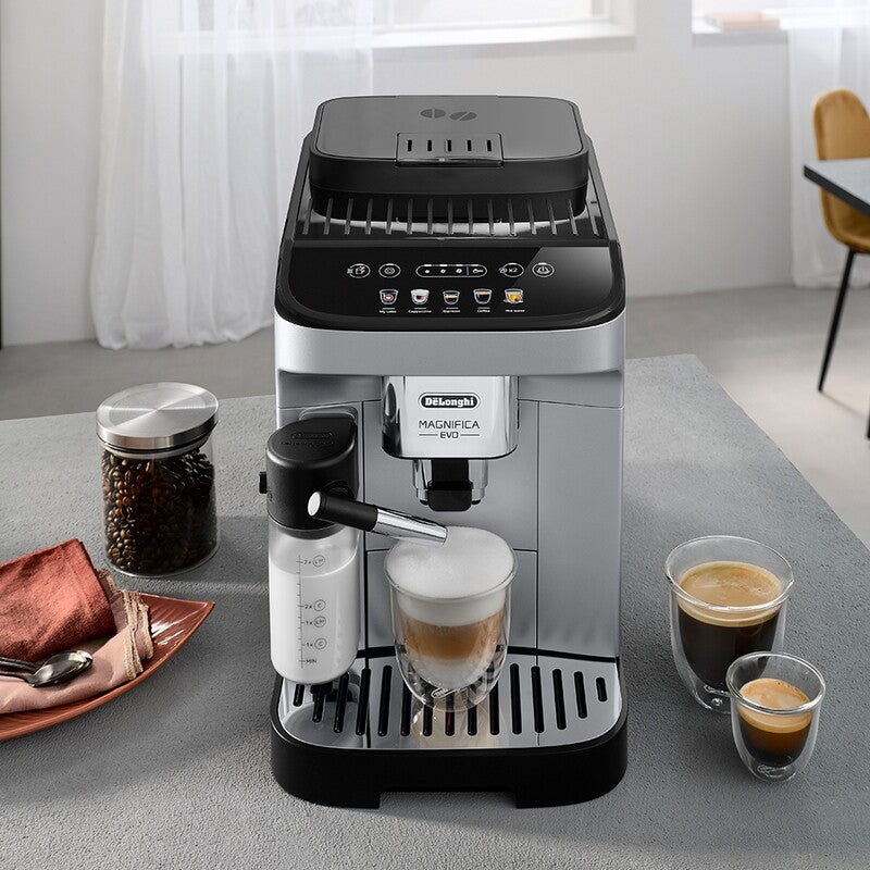 Espressor Delonghi Magnifica Evo ECAM 290.61.SB, 1450W, 1.8 L, 15 bare, LatteCrema, Argintiu 