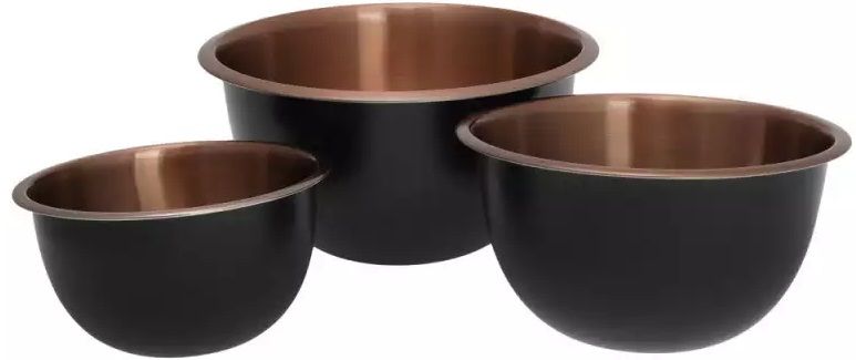 Set de boluri adânci Klausberg 7394, 5L, 3L, 1.6L, Lustruit, Oțel inoxidabil/cupru