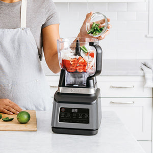 Robot de bucătărie Ninja BN800EU 3 în 1, 1200 W, 5 programe Auto-iQ, boluri de 1,8 l și 2,1 l, pahar de 0,7 l, negru/argintiu