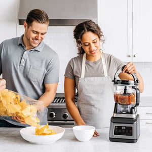 Robot de bucătărie Ninja BN800EU 3 în 1, 1200 W, 5 programe Auto-iQ, boluri de 1,8 l și 2,1 l, pahar de 0,7 l, negru/argintiu