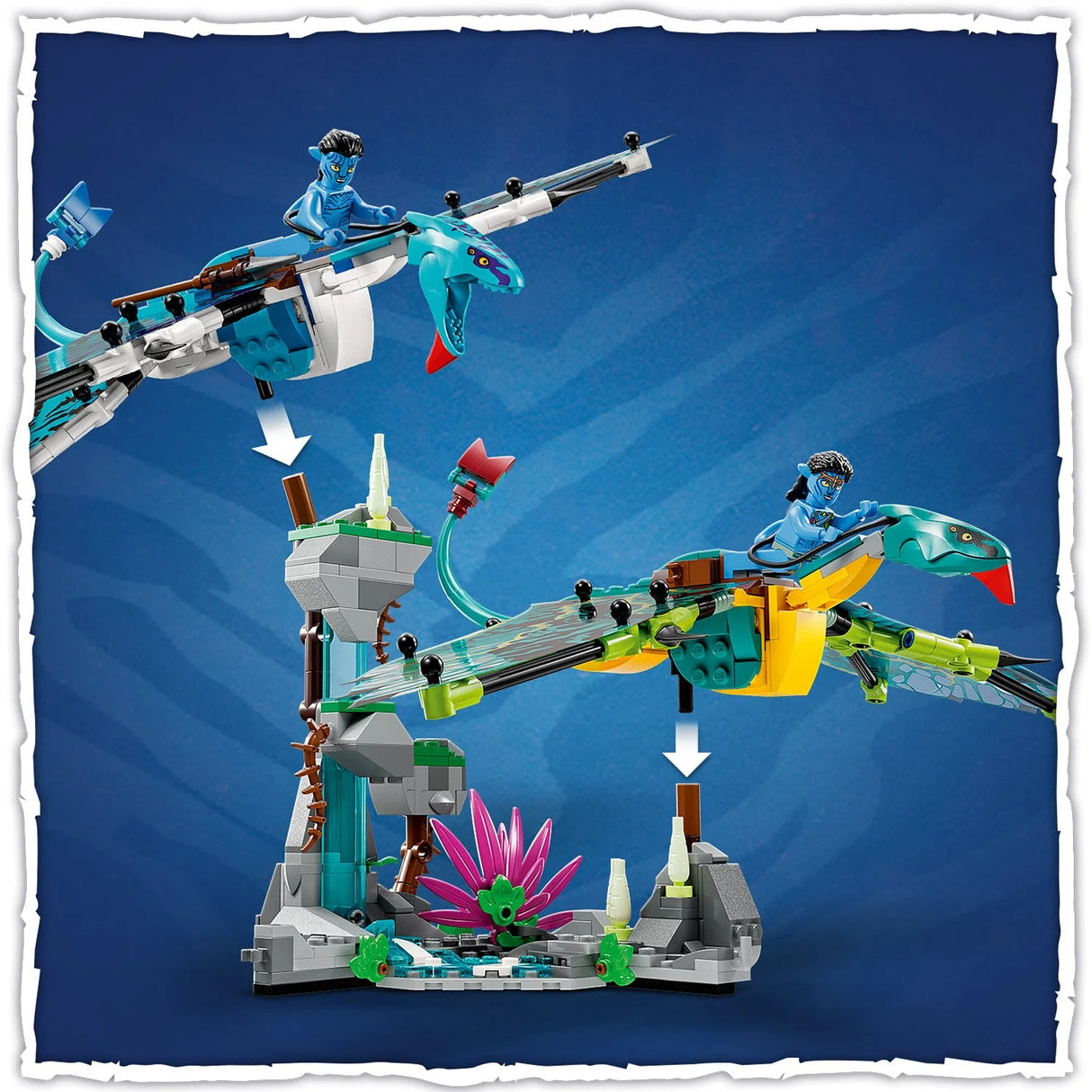 LEGO® Avatar Primul Zbor cu Banshee-ul lui Jake și Neytiri 75572, 572 de piese