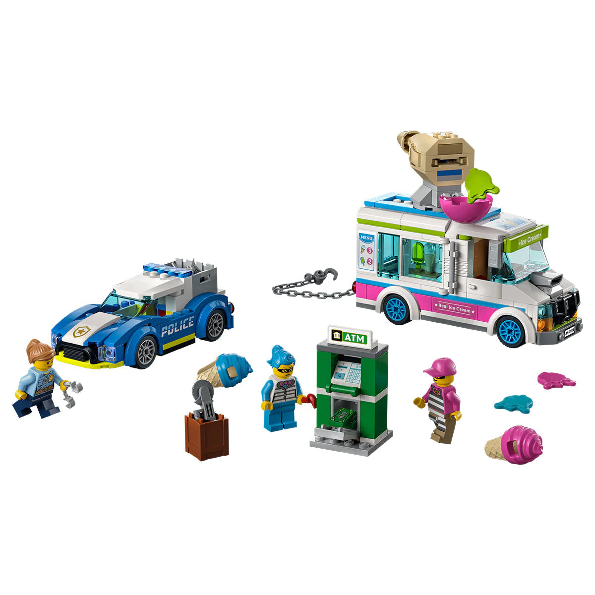 LEGO® City - Urmărirea poliției cu duba înghețatei 60314, 317 piese