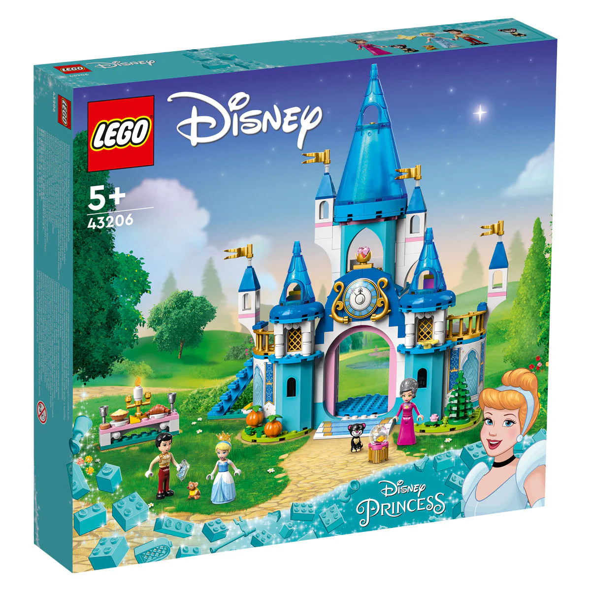 LEGO® Disney - Castelul Cenușăresei și al Prințului Fermecător 43206, 365 de piese