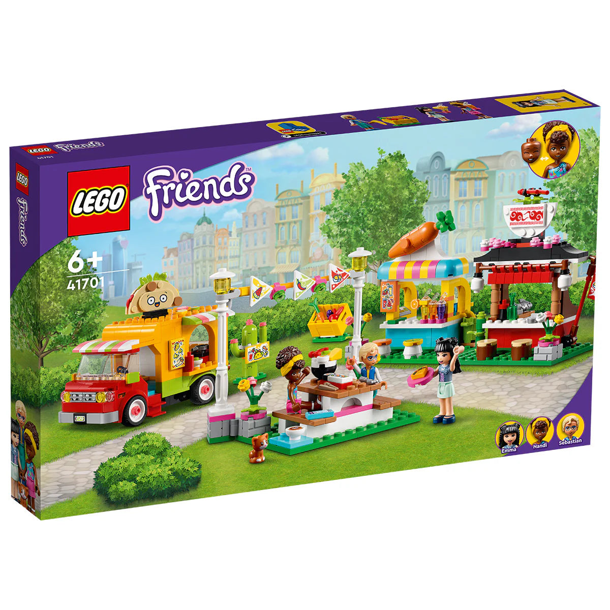 LEGO® Friends - Piața alimentară stradală 41701, 592 de piese