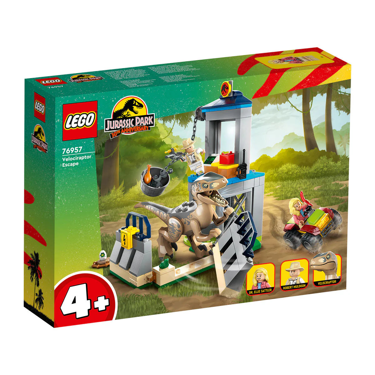 LEGO® Jurassic World - Evadarea unui Velociraptor 76957, 137 de piese