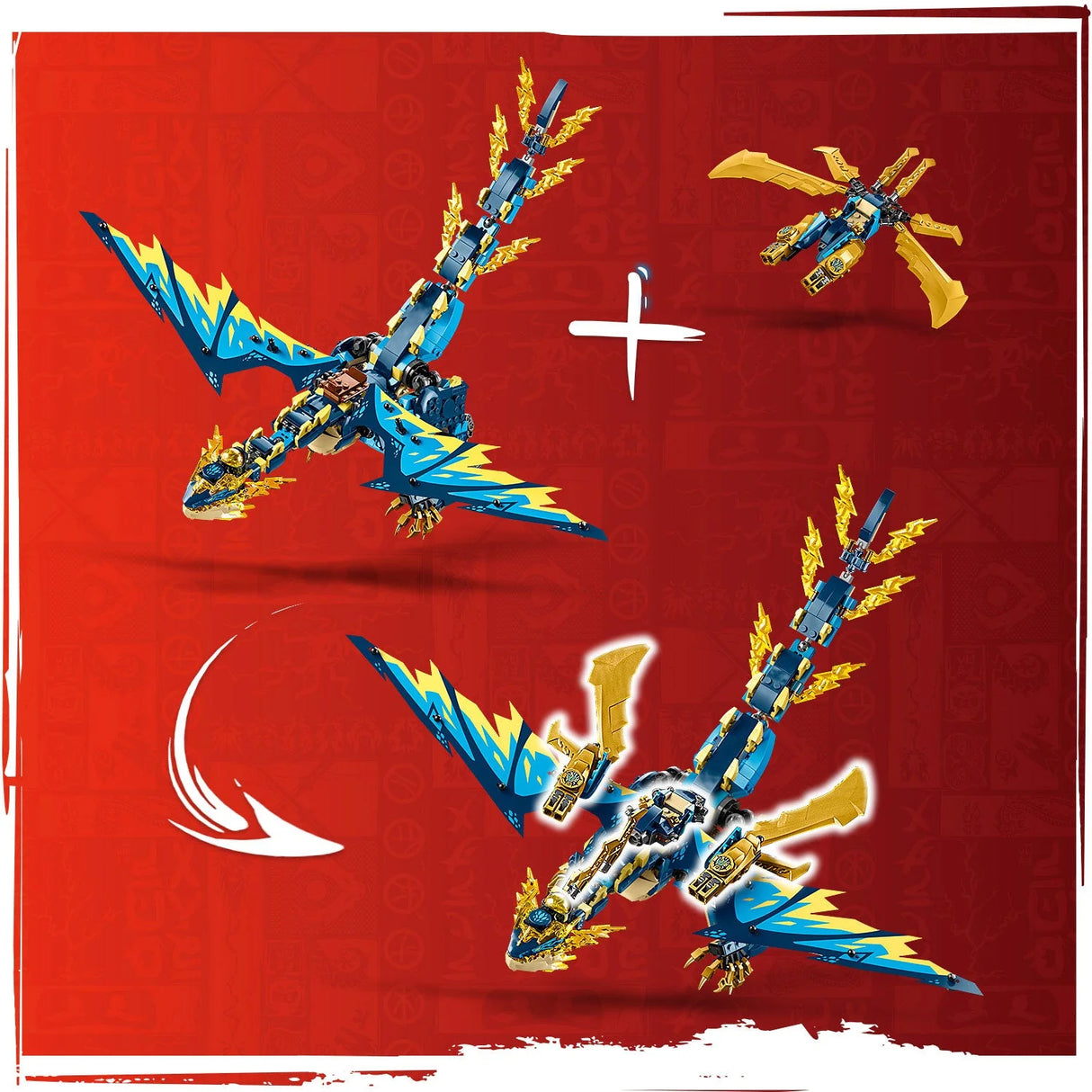 LEGO® Ninjago - Dragonul Elemental vs. robotul Împărătesei 71796, 1038 de piese