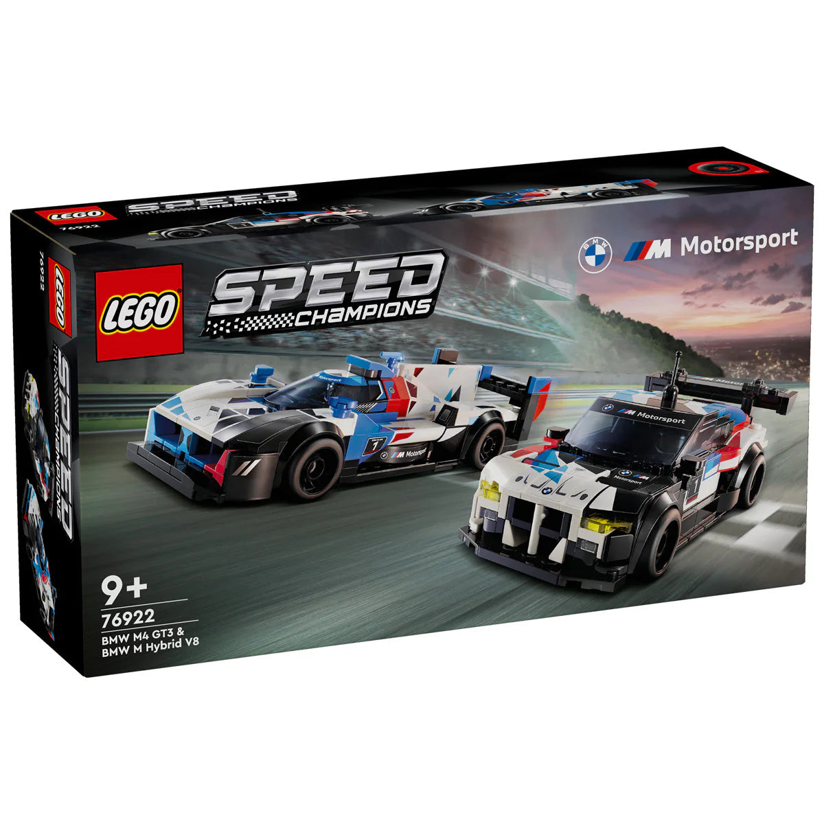 LEGO® Speed ​​​​Champions - Mașini de curse BMW M4 GT3 și BMW M Hybrid v8 76922, 676 de piese