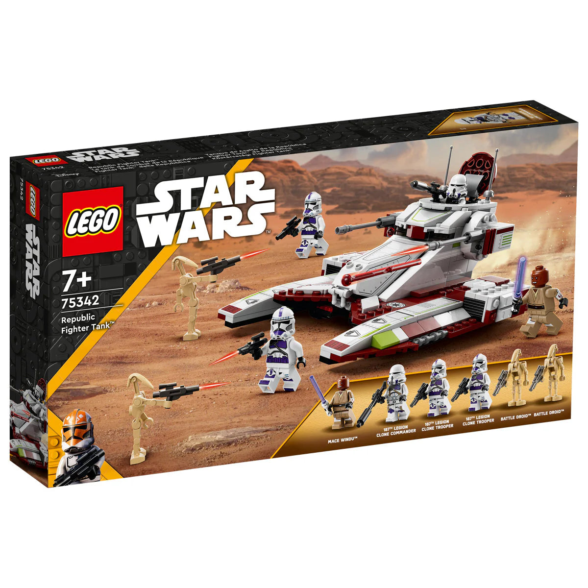 LEGO® Star Wars™ - Tancul de luptă Republic™ 75342, 262 de piese