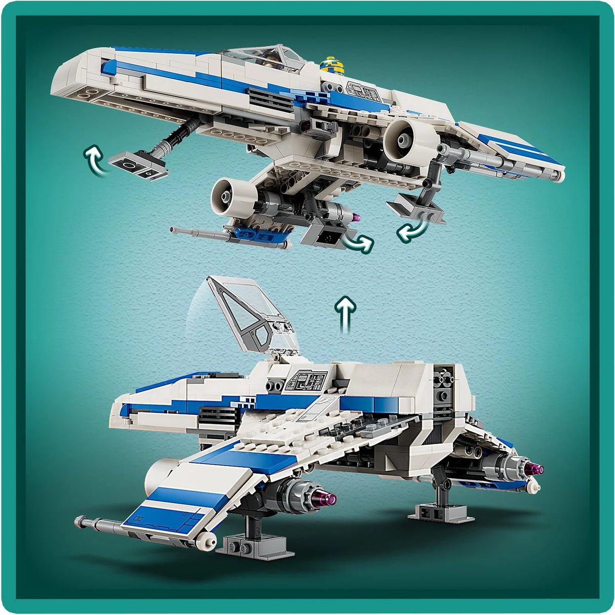 LEGO® Star Wars™ - E-Wing al Noii Republici vs. Vânătorul Stelar al lui Shin Hati 75364, 1056 de piese