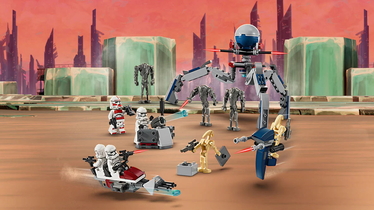 LEGO® Star Wars™ - Pachet de luptă Clone Trooper™ și Droid de luptă 75372, 215 piese
