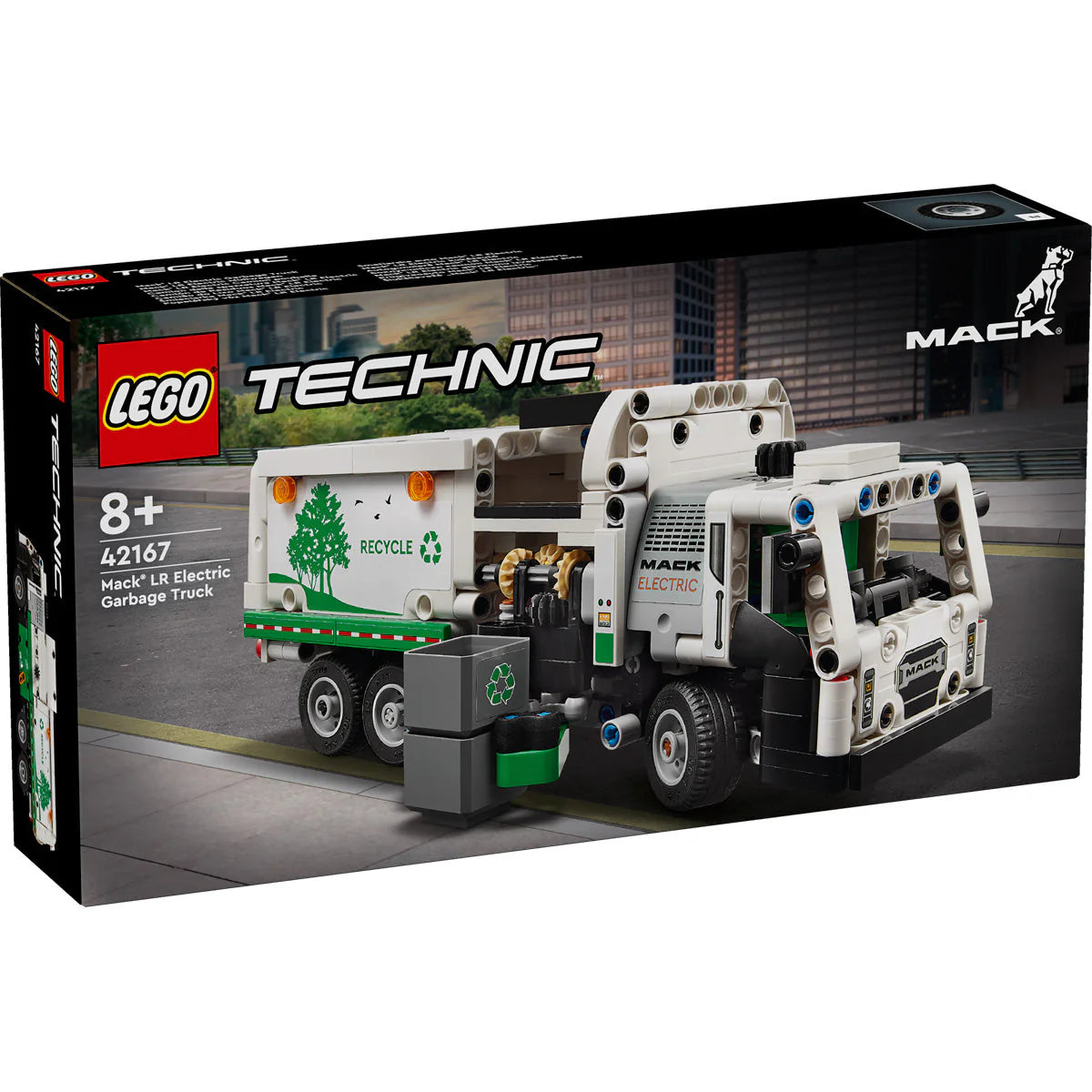 LEGO® Technic - Mack® LR Mașină de gunoi electrică 42167, 503 piese