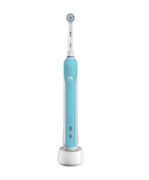 Periuță de dinți electrică Oral-B PRO 700 Sensi Clean 157786, Alb și Albastru