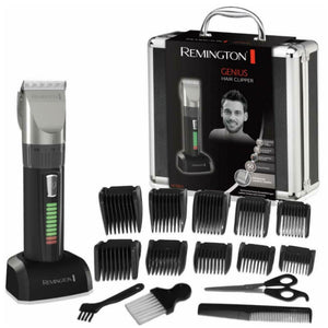Mașină de tuns Remington HC5810 Genius, fără fir, 10 accesorii, negru/gri