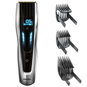 Mașină de tuns Philips HC9450/15, baterie Li-ion, 0,5-42 mm, 400 de niveluri, lame din titan, negru/argintiu