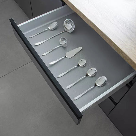 KingHoff 1665 Covoraș antiderapant, Pentru sertare, 50 x 300 cm, PET, Gri