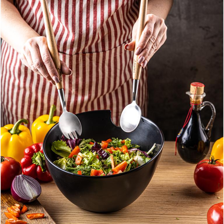 Set de bol și 2 tacâmuri pentru salată Klausberg, Ceramică