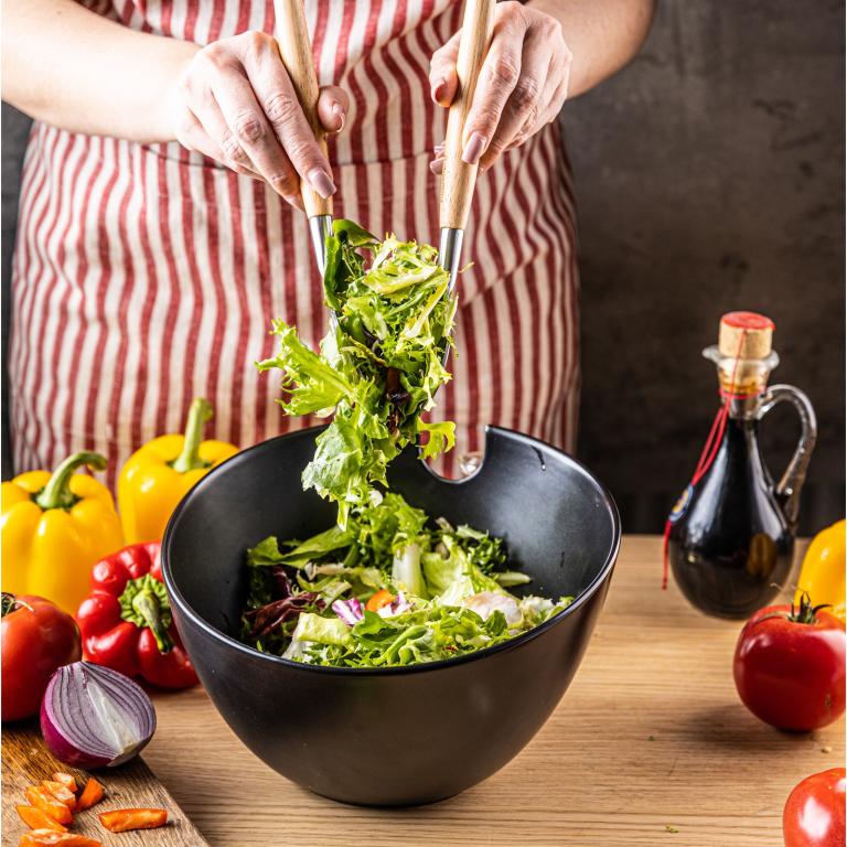 Set de bol și 2 tacâmuri pentru salată Klausberg, Ceramică