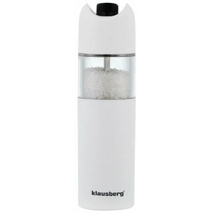 Râșniță automată de sare sau piper Klausberg KB 7437, 6 baterii AA, cap ceramic, alb
