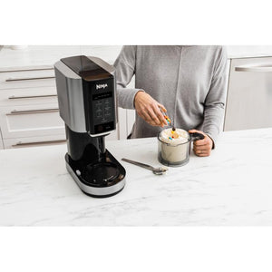 Aparat de înghețată NINJA NC300EU, Înghețată, Gelato, Milkshake, Sorbet, Smoothie, 7 programe, Negru/Argintiu