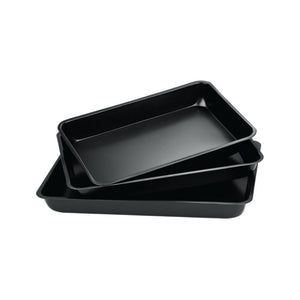 Set de tavi KingHoff 4199, 3 piese, dreptunghiulare, negre