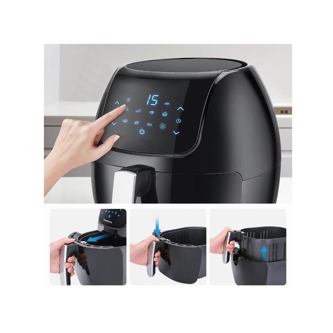 Friteuză cu aer cald Klausberg 7495, 7,7 L