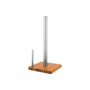 Suport hârtie de bucătărie KingHoff 3921, 22x11 cm, Bambus/Oțel inoxidabil