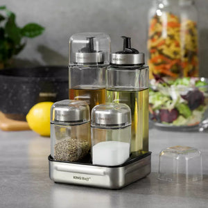 Olivernick KingHoff KH 1646, 5 piese, Borcane de sticlă, Oțel inoxidabil