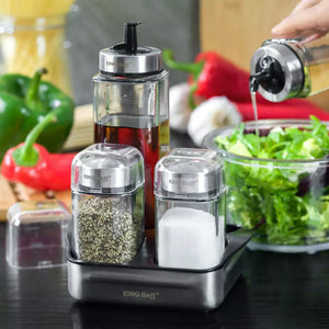 Olivernick KingHoff KH 1646, 5 piese, Borcane de sticlă, Oțel inoxidabil